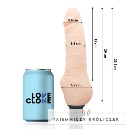 Loveclone Daven 23,8 cm Samosmarujący Model Wibracyjny TPR Naturalny LOVECLONE