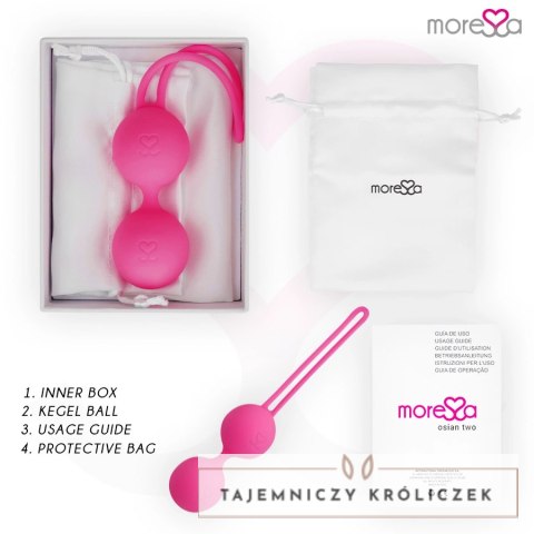 MORESSA Osian Two - silikonowe kulki treningowe, rożowe, 101g MORESSA