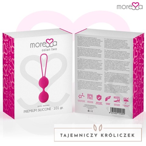 MORESSA Osian Two - silikonowe kulki treningowe, rożowe, 101g MORESSA