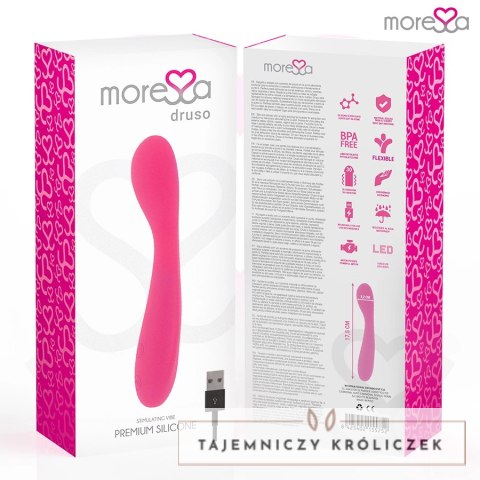 Moressa Druso Premium silikonowy model smukły, 30 trybow, ładowalny MORESSA