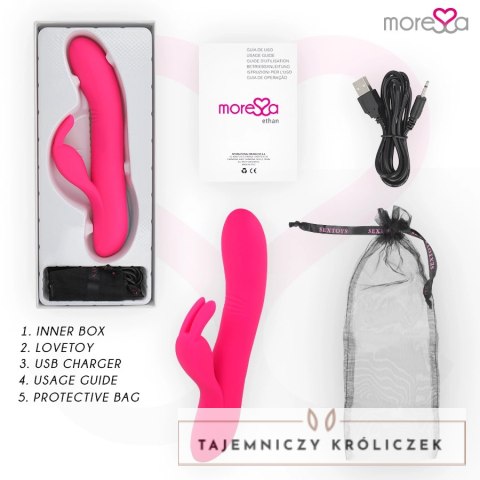 Moressa Ethan Premium silikonowy model dwusilnikowy fioletowy 205mm MORESSA