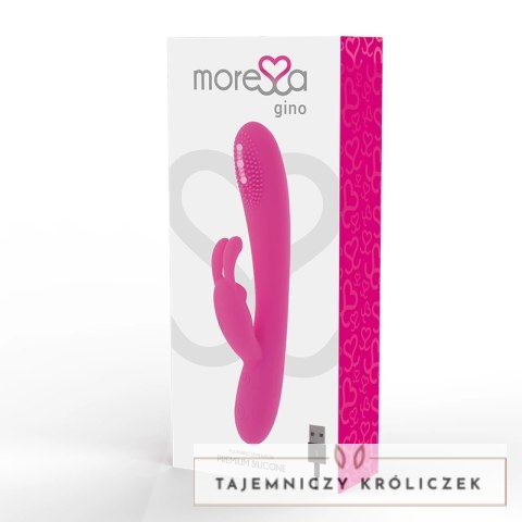Moressa Gino Premium silikonowy masażer ładowany USB, 7 trybow, wodoodporny MORESSA