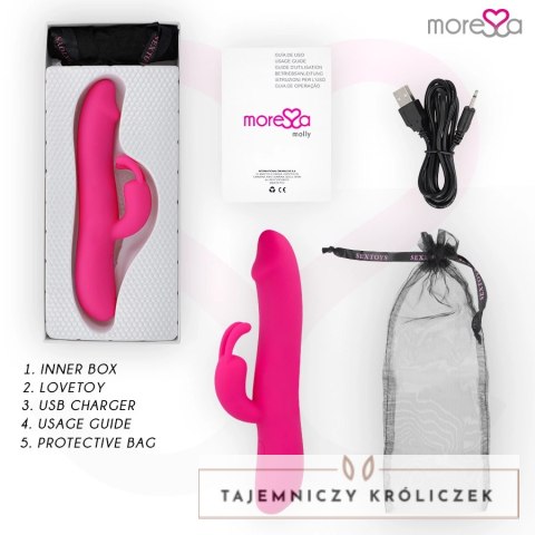 Moressa Molly Premium silikonowy model ładowany USB, 205 mm fioletowy MORESSA