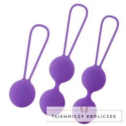 Moressa Osian Premium Lilak - Zestaw trzech kul do ćwiczeń mięśni miednicy, silikon MORESSA