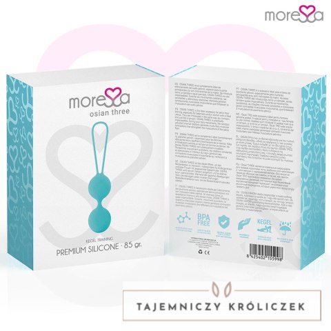 Moressa Osian Three kulki treningowe silikonowe turkusowe 85g MORESSA