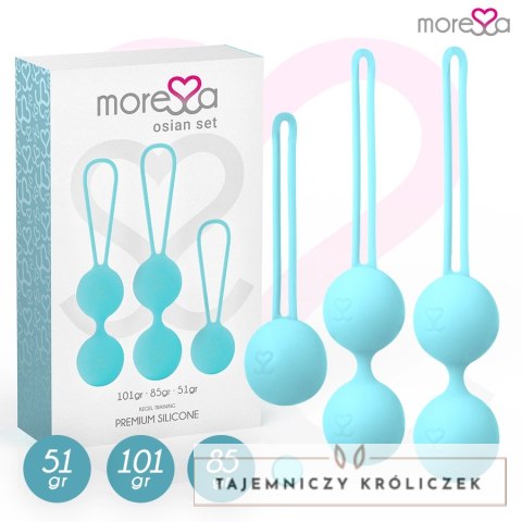 Moressa Osian Zestaw Treningowy Premium Turkusowy Silikon 3 Szt. MORESSA