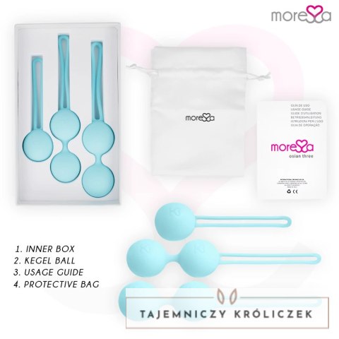 Moressa Osian Zestaw Treningowy Premium Turkusowy Silikon 3 Szt. MORESSA