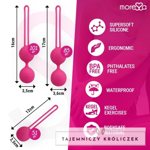 Moressa Osian Zestaw Treningowy Silikonowy 3 kulki, rożne wagi MORESSA