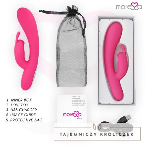 Moressa Telmo Premium silikonowy model intymny 19,5 cm USB LED MORESSA