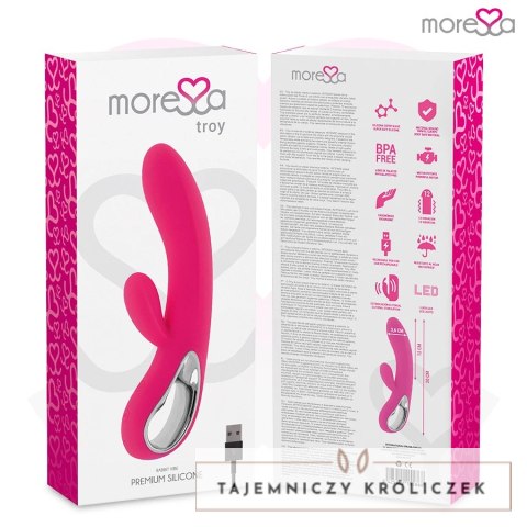 Moressa Troy Premium silikonowy model z podwojnym silnikiem, fioletowy MORESSA