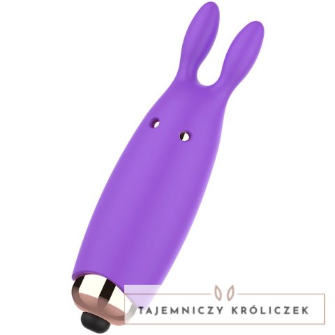 Womanvibe Bugsy silikonowy stymulator typu krolik, mini, fioletowy WOMANVIBE