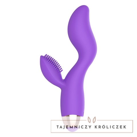 Womanvibe Donna - silikonowy model z dwoma silnikami, ładowany USB, liliowy WOMANVIBE