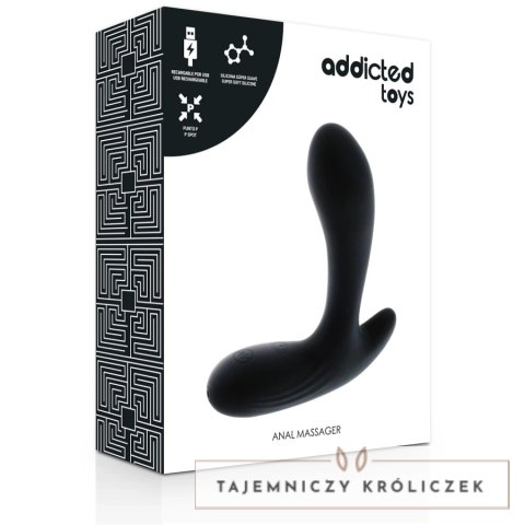 Addicted Toys Masażer Prostaty Czarny 30 Trybow Wibracji USB 12,5cm ADDICTED