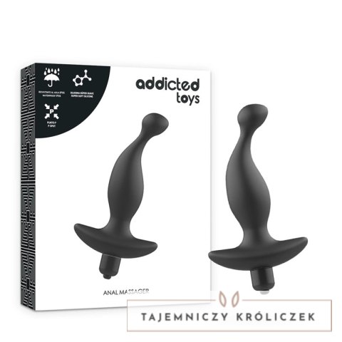 Addicted Toys Masażer analny czarny Model 1 wibrujący silikonowy ADDICTED