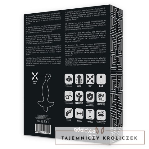 Addicted Toys Masażer analny czarny Model 1 wibrujący silikonowy ADDICTED