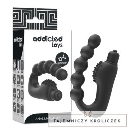 Addicted Toys - Model wibrujący z systemem anatomicznym 11x6,3 cm czarny ADDICTED