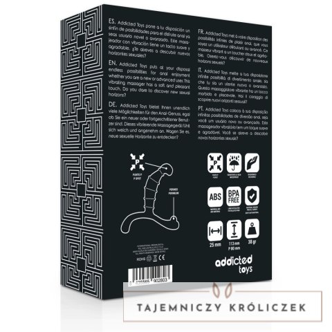 Addicted Toys Stymulator Prostaty Czarny Anatomiczny 11,3 cm ADDICTED