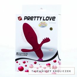 PRETTY LOVE Fith - silikonowy wibrator dwustrefowy 10 trybow, 11 cm PRETTY LOVE