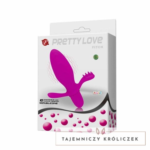 PRETTY LOVE Fith - silikonowy wibrator dwustrefowy 10 trybow, 11 cm PRETTY LOVE