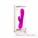 Pretty Love Barrete silikonowy model intymny 30 trybow 210mm fioletowy PRETTY LOVE