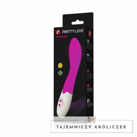 Pretty Love Bishop - masażer intymny liliowo-biały, 30 trybow, 18 cm PRETTY LOVE
