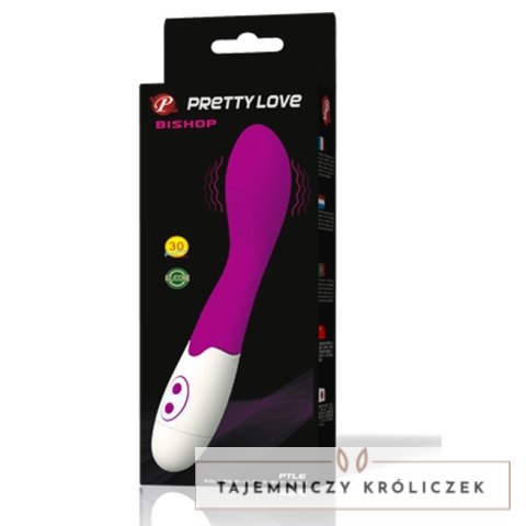 Pretty Love Bishop - masażer intymny liliowo-biały, 30 trybow, 18 cm PRETTY LOVE
