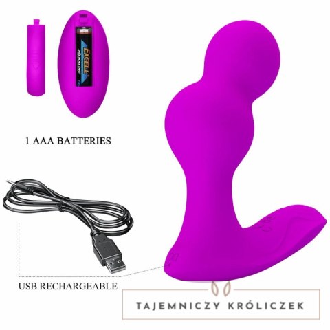 Pretty Love Terrance masażer wibracyjny z pilotem, silikonowy, 12 trybow PRETTY LOVE