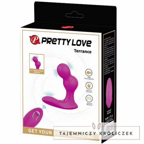 Pretty Love Terrance masażer wibracyjny z pilotem, silikonowy, 12 trybow PRETTY LOVE