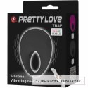 Pretty Love Trap anatomiczny pierścień wibracyjny silikonowy czarny PRETTY LOVE
