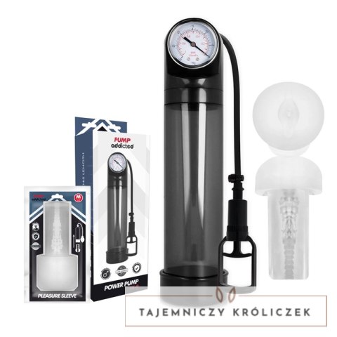 Pump Addicted RX9 Czarny - System Prożniowy z Wkładem Intymnym 30 cm PUMP ADDICTED