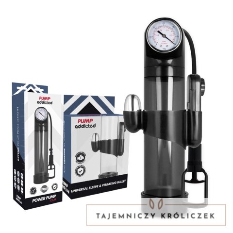 Pump Addicted RX9 Czarny - pompa prożniowa z kalibracją i wibracją PUMP ADDICTED
