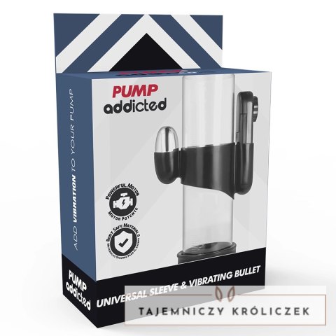 Pump Addicted - Wibrujący Pocisk do Systemow Pomp, Czarny PUMP ADDICTED