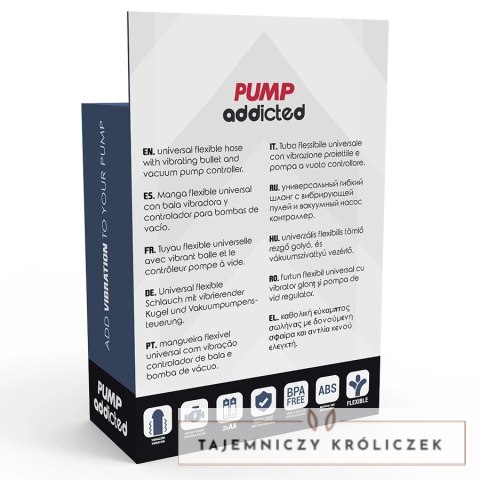 Pump Addicted - Wibrujący Pocisk do Systemow Pomp, Czarny PUMP ADDICTED