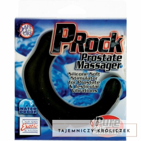 CalExotics P-Rock - silikonowy masażer stref intymnych 20 cm czarny CALEXOTICS