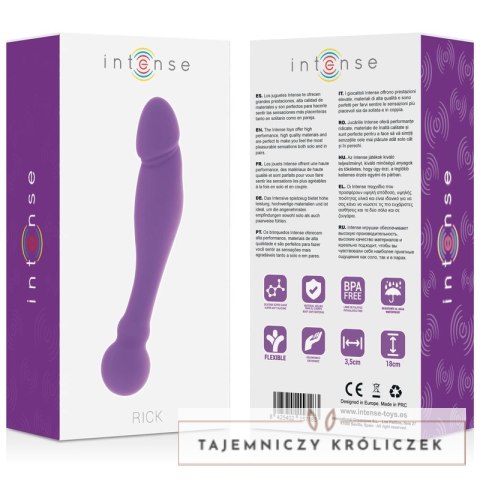 Intense Double Silicone Model Liliowy 18 cm - Elastyczny dwustronny system INTENSE