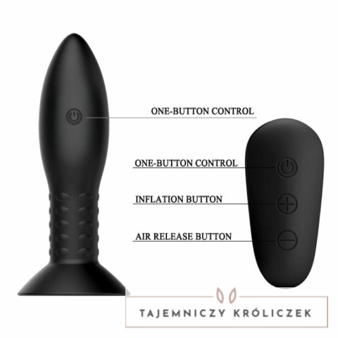 MR PLAY Model Obrotowy Czarny - Zdalnie Sterowany Korek Silikonowy 13 cm MR PLAY