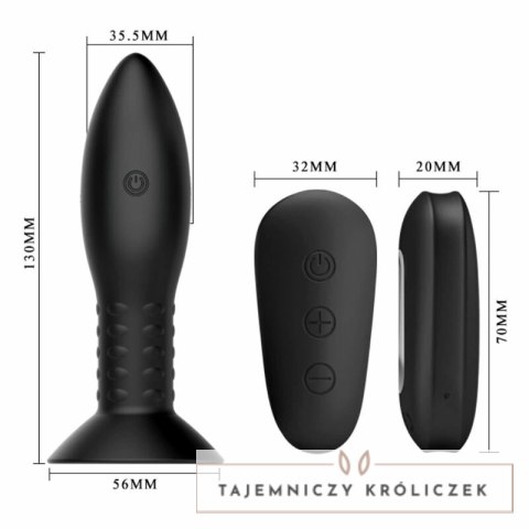 MR PLAY Model Obrotowy Czarny - Zdalnie Sterowany Korek Silikonowy 13 cm MR PLAY