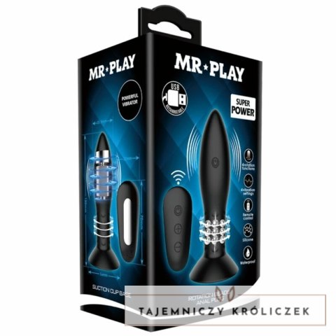 MR PLAY Model Obrotowy Czarny - Zdalnie Sterowany Korek Silikonowy 13 cm MR PLAY