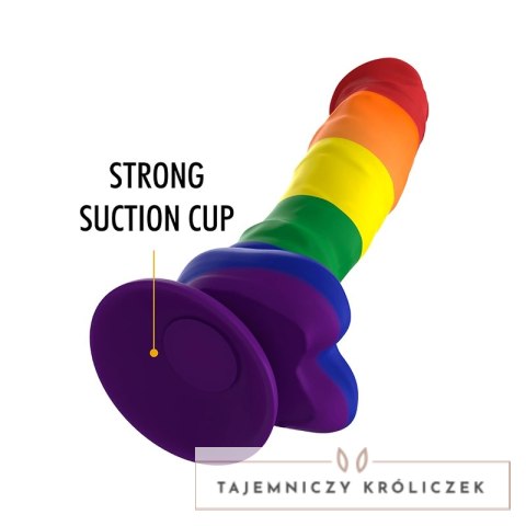 MYTHOLOGY Corey Pride M - silikonowa maszyna intymna, kolor PRIDE, 18 cm MYTHOLOGY FANTASY