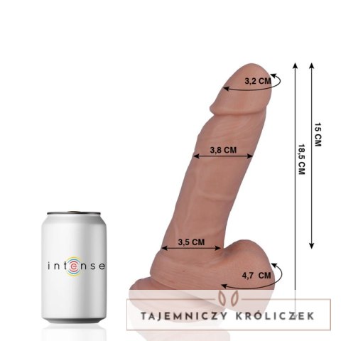 Mr Intense Model 14 - anatomiczny model z przyssawką 18,5 x 3,8 cm, naturalny MR. INTENSE