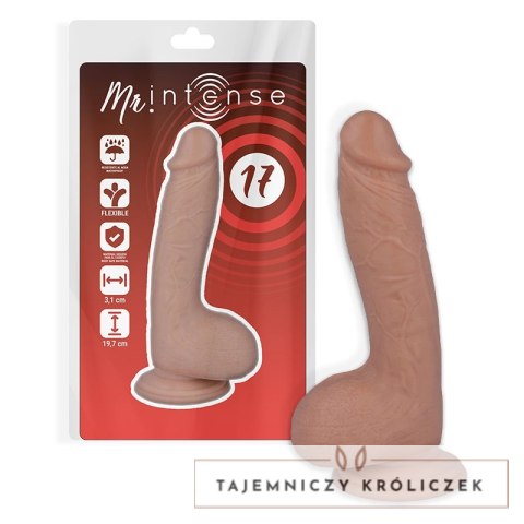 Mr Intense Model 17 - anatomiczny, elastyczny, mocna przyssawka, 19,7x4,1 cm MR. INTENSE