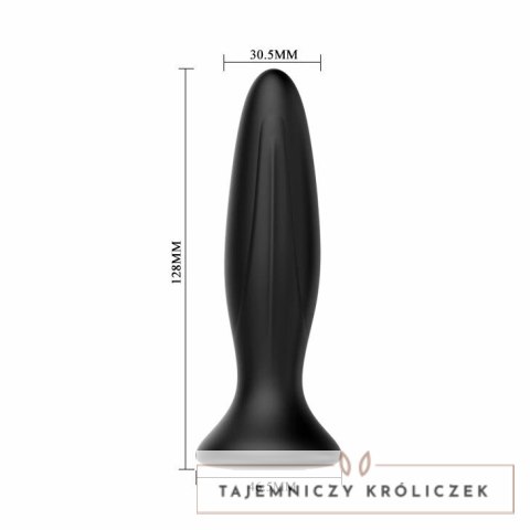 Mr. Play Wibrator Analny 12 Trybow USB Silikon Wodoodporny Czarny MR PLAY