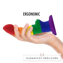 Mythology Colby Pride M - silikonowy model anatomiczny z przyssawką, tęczowy MYTHOLOGY FANTASY