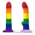 Mythology Colby Pride M - silikonowy model anatomiczny z przyssawką, tęczowy MYTHOLOGY FANTASY