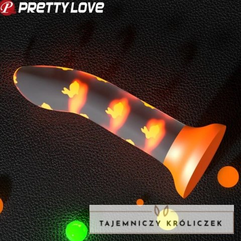 Pretty Love model świecący pomarańczowy silikonowy bez wibracji 175 mm PRETTY LOVE