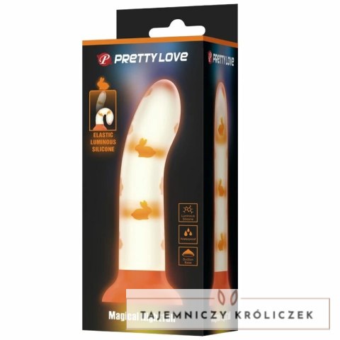 Pretty Love model świecący pomarańczowy silikonowy bez wibracji 175 mm PRETTY LOVE