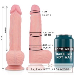 RockArmy Spitfire silikonowy model intymny z przyssawką 21 cm, 4.62 cm ROCK ARMY
