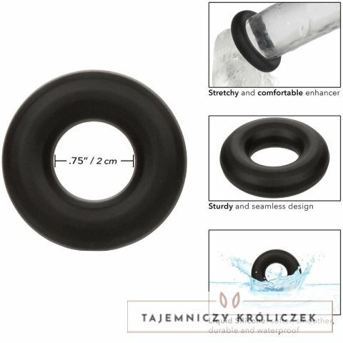 CalExotics Alpha Prolong Medium Ring czarny silikonowy pierścień 2 cm CALEXOTICS