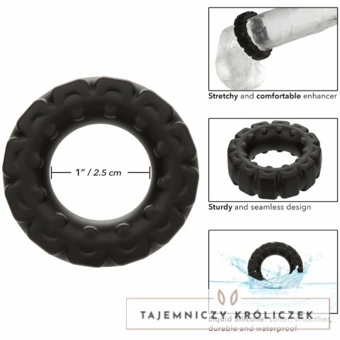 CalExotics Alpha Prolong Ring silikonowy czarny 2,5 cm wodoodporny CALEXOTICS