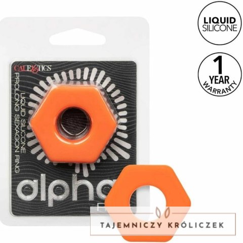 CalExotics Alpha Prolong Sexagon silikonowy pierścień pomarańczowy 2 cm CALEXOTICS
